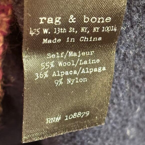 Rag & Bone Color Block Alpaca Blend Cardigan Sweater - size Medium - Picture 5 of 6